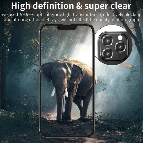 1 Set Camera Lens Protector For Apple iPhone 16 iPhone 15 Pro Max Plus iPhone 14 Pro Max iPhone 13 iPhone 12 Aluminum alloy Anti-Fingerprint Diamond G