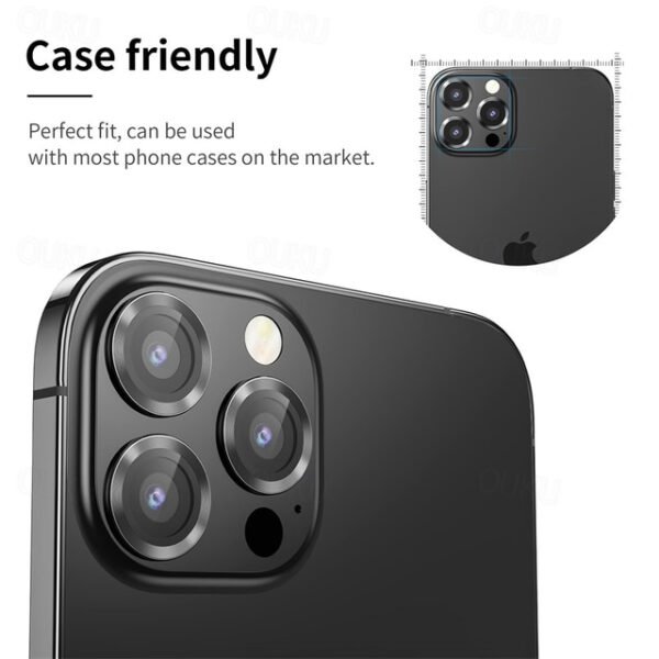 1 Set Camera Lens Protector For Apple iPhone 16 iPhone 15 Pro Max Plus iPhone 14 Pro Max iPhone 13 iPhone 12 Aluminum alloy Anti-Fingerprint Diamond G