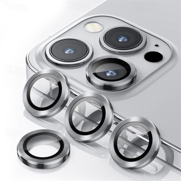 1 Set Camera Lens Protector For Apple iPhone 16 iPhone 15 Pro Max Plus iPhone 14 Pro Max iPhone 13 iPhone 12 Aluminum alloy Anti-Fingerprint Diamond G