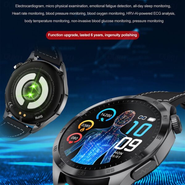 Smart Watch Blood Glucose Smart Watch ECG Monitoring Blood Pressure Body Temperature Smartwatch Men IP68 Waterproof 2025 - € 51.84