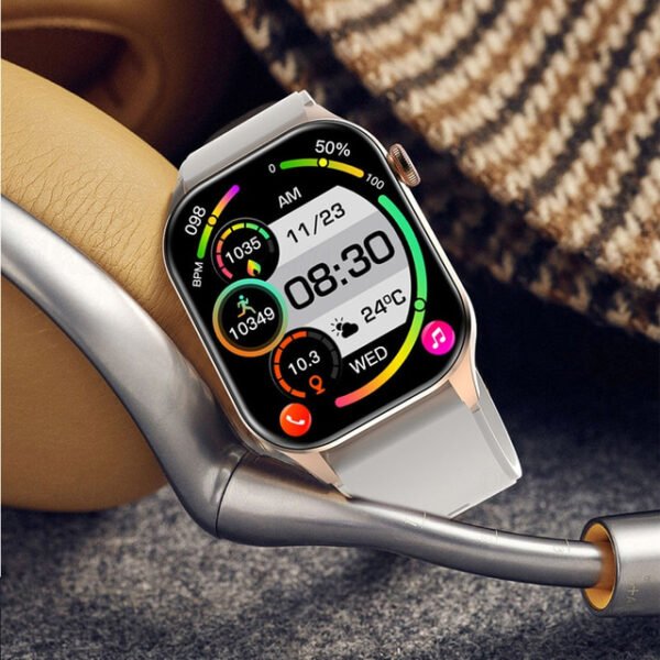 Smartwatch 2-Inch OLED Screen Bluetooth Call Voice Assistant Heart Rate And Blood Glucose Monitoring Waterproof Bluetooth Call Non-Invasive Blood Gluc