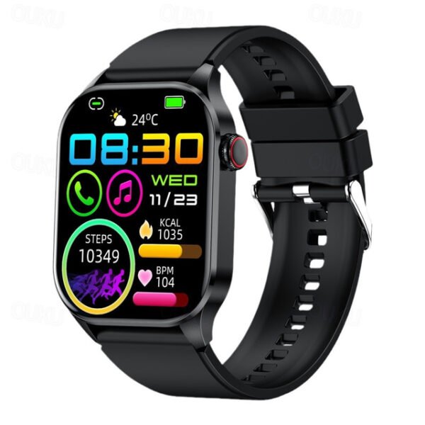 Smartwatch 2-Inch OLED Screen Bluetooth Call Voice Assistant Heart Rate And Blood Glucose Monitoring Waterproof Bluetooth Call Non-Invasive Blood Gluc